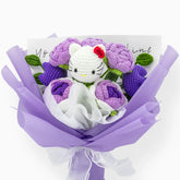 YSHomy Crochet HK & Purple Rose Tulip Bouquet